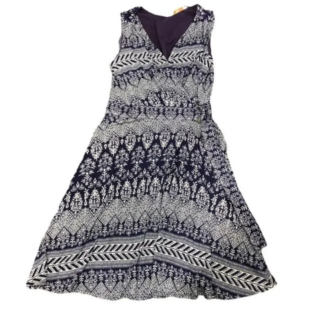 TORY BURCH PLUM SUMMER SILK BLEND DRESS‎ S AK90*